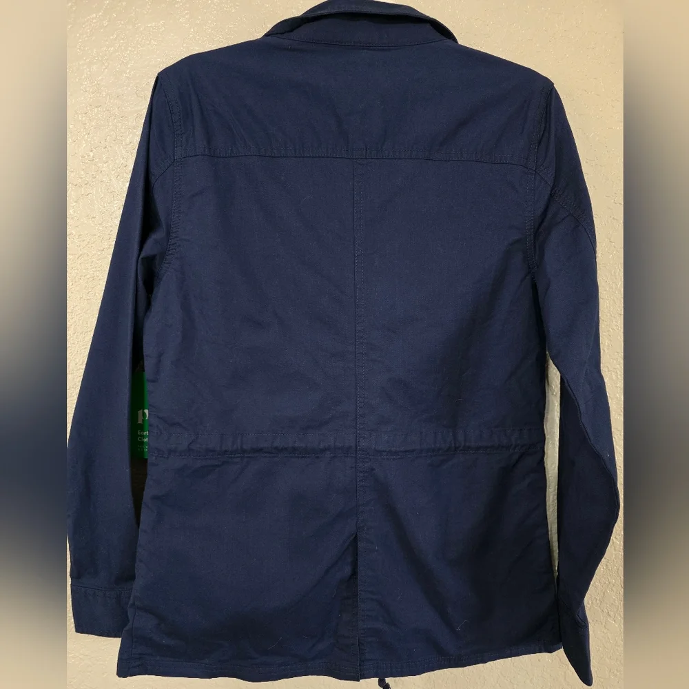 Pact Maritime Blue Organic Cotton Anorak Field Jacket - Picture 10 of 12